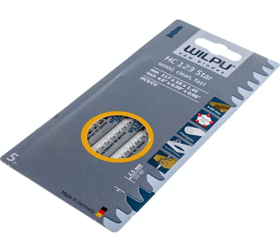 Пилка по дереву HC 123 5 шт. WILPU 210500005