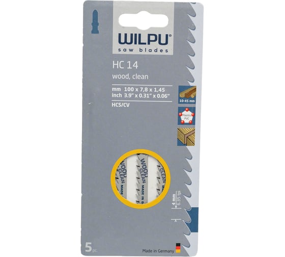 Пилка по дереву HC 14 5 шт. WILPU 217000005 1