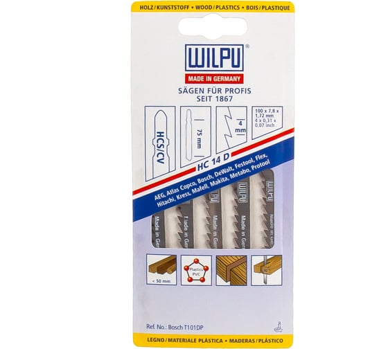 Пилка по дереву HC 14 D 5 шт. WILPU 217200005