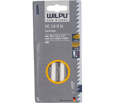 Пилка по ламинату HC 19 R bi 5 шт. WILPU 210400005