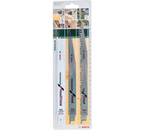 Сабельные пилки 3 шт. DIY Bosch 2609256797