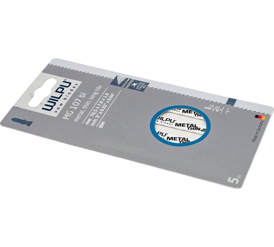 Пилка по металлу MG 107 bi 5 шт.WILPU 0252100005
