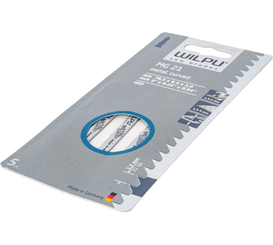 Пилка по металлу MG 21 5 шт. WILPU 256000005
