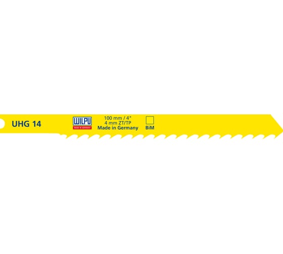 Пилка по дереву UHG 14 (5 шт; 75 мм; 6.35 TPI; HCS/CV) WILPU 431000005