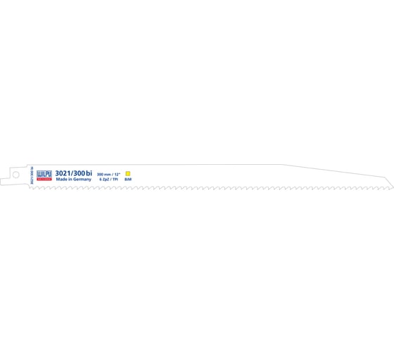 Полотно по древесине 3021/300 bi (5 шт; 300х19х1.27 мм; 280 мм; 6 TPI) WILPU 1228000005