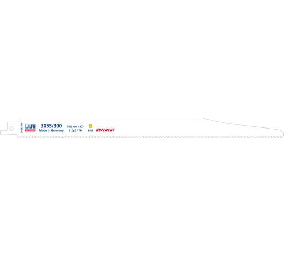 Полотно по древесине 3055/300 (3 шт; 300х22х1.57 мм; 280 мм; 6 TPI) WILPU 1573000003