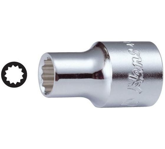 Головка 1/2" 12-гранная 25мм Hans 4402M25 1