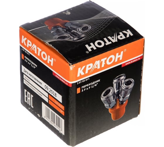 Переходник 3 FхF 1/4 Кратон 3 01 03 011