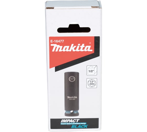 Головка ударная удлиненная торцовая Impact Black 17x81.5 мм, 1/2"DR Makita E-16477