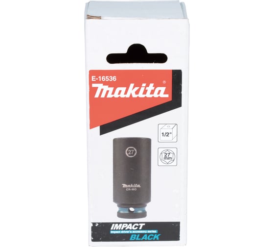 Головка ударная удлиненная торцовая Impact Black 27x81.5 мм, 1/2"DR Makita E-16536