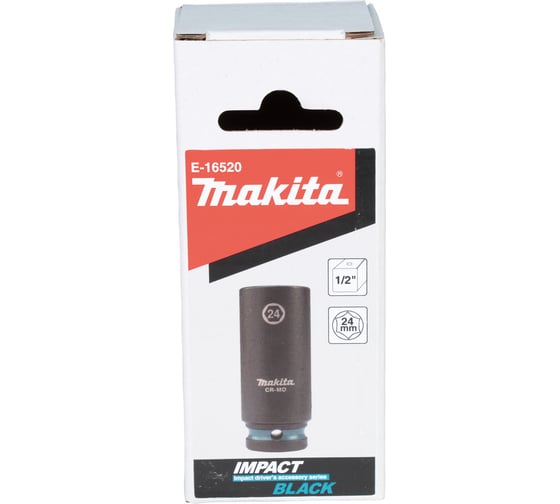 Головка ударная удлиненная торцовая Impact Black 24x81.5 мм, 1/2"DR Makita E-16520