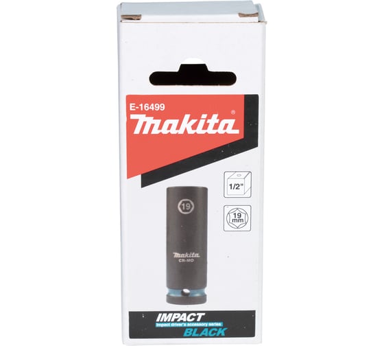 Головка ударная удлиненная торцовая Impact Black 19x81.5 мм, 1/2"DR Makita E-16499