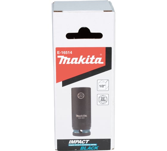 Головка ударная удлиненная торцовая Impact Black 22x81.5 мм, 1/2"DR Makita E-16514