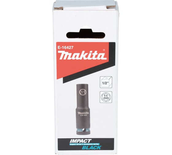 Головка ударная удлиненная торцовая Impact Black 11x81.5 мм, 1/2"DR Makita E-16427