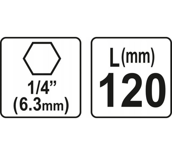Держатель YATO бит 1/4"x120мм YT-04671 361404671 092 1