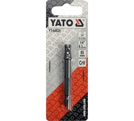 Держатель-адаптер торцовых головок 1/4", 65 мм YATO YT-04625