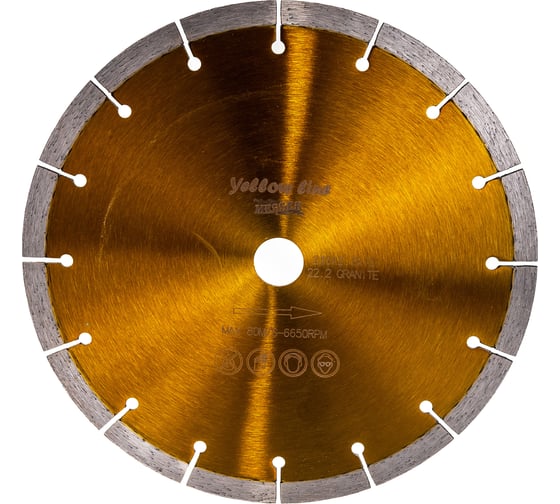 Диск алмазный сегментный YL по граниту 230D-2.3T-10W-22.2 MESSER 01-02-230