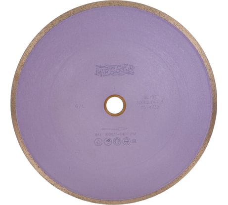 Диск алмазный сплошная кромка G/L по граниту 300D-2T-7.5W-25.4/32 MESSER 01-22-300