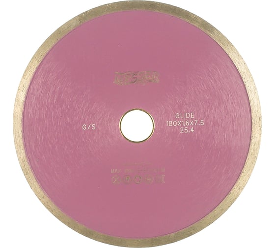 Диск алмазный сплошная кромка G/S по граниту 180D-1.6T-7.5W-22.2 MESSER 01-23-180 1