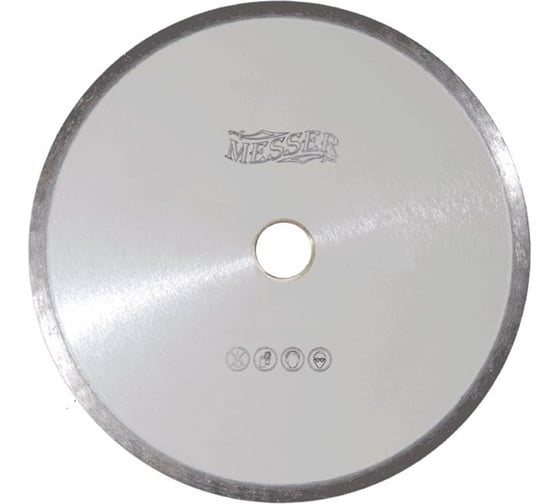 Диск алмазный сплошная кромка M/L по мрамору 200D-1.6T-7.5W-25.4/22.2 MESSER 01-25-200