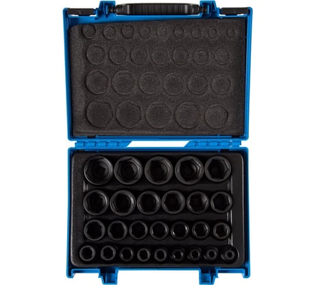 Набор ударных торцевых головок шестигранных 8-36 мм, 1/2"DR, 27 предметов KING TONY 4427MP