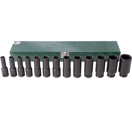 Комплект ударных торцевых головок (10-30 мм; 1/2"; 13 шт.) Hans 84613M