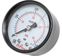 Манометр от 0 до 400 бар из углеродистой стали, D50 мм, NPT 1/4", штуцер сзади по центру A-Flow G10-C-4N-50B-400bar