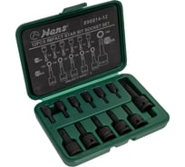 Комплект ударных торцевых головок-бит TORX (T10-T60; 1/4"; 12 шт.) Hans 896014-12