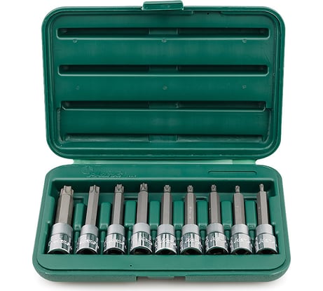 Набор торцевых головок-бит TORX (Т20-Т60; 1/2") 9 шт. Hans 46024-49