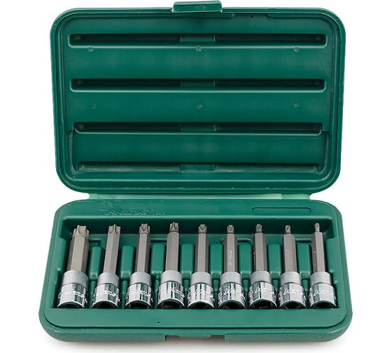 Набор торцевых головок-бит TORX (Т20-Т60; 1/2") 9 шт. Hans 46024-49 1