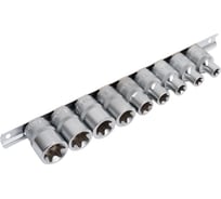 Набор торцевых головок E-Star (E10-E24;1/2"; 9 шт.) Hans 46410-9C