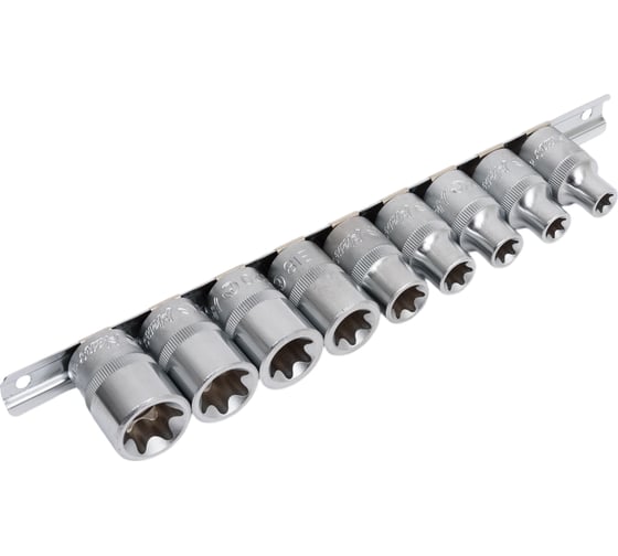 Набор торцевых головок E-Star (E10-E24;1/2"; 9 шт.) Hans 46410-9C 1