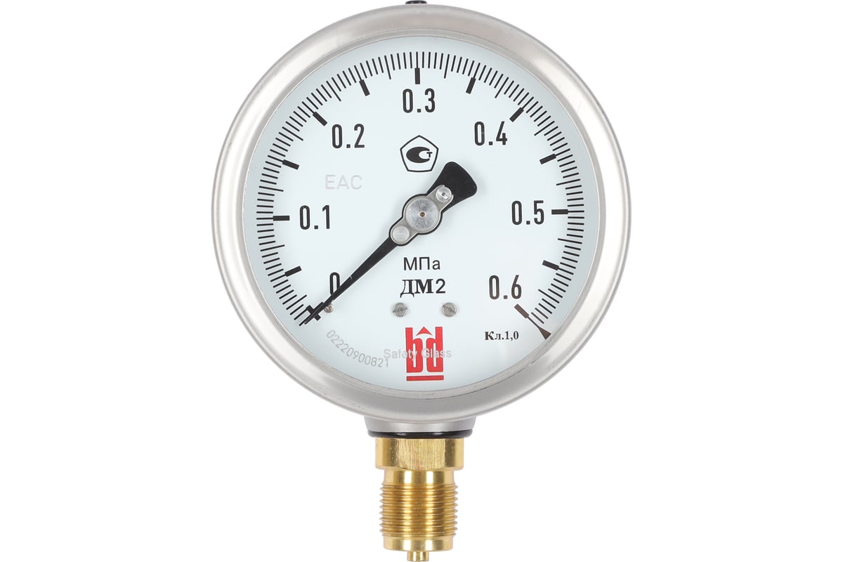 Манометр ДМ 2 100 Р (0-0.6) МПа, кл.1.0, М20x1.5 BD 1152100005