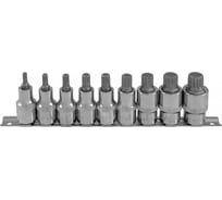 Набор торцевых вставок SPLINE (М5-М18; 1/2") 9 шт. Ombra 912779