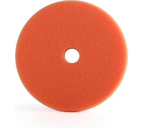 Диск полировальный поролоновый 150 мм, средней жесткости, гладкий, оранжевый, липучка SANDWOX 815.07.150.08
