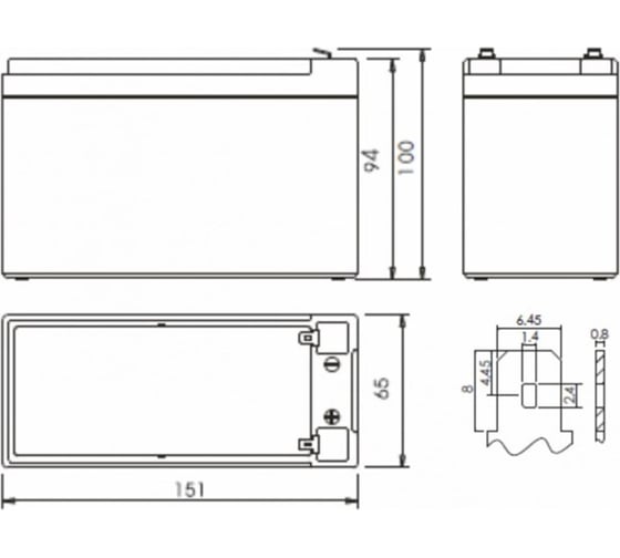 Батарея аккумуляторная CA1290/UPS для ИБП POWERMAN 1163192