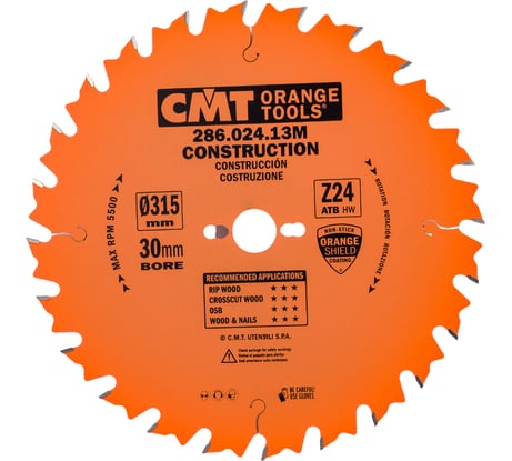 Диск пильный универсальный (315х30х3.2/2.2 мм; Z=24) CMT 286.024.13M