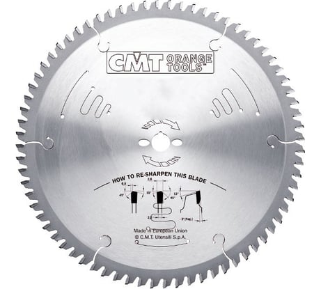 Диск пильный по ПВХ и оргстеклу (300х30х2.8/2.2 мм; Z=96) CMT 222.096.12M