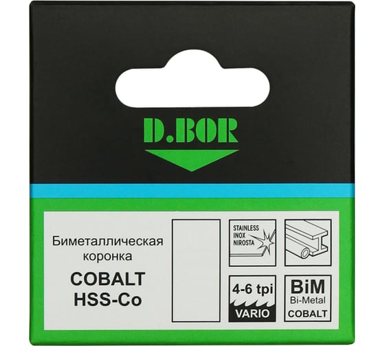 Биметаллическая коронка COBALT M42, 43 мм D.BOR D-HS-BIM-CO-38-043