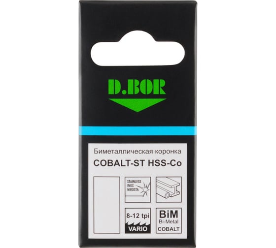 Биметаллическая коронка COBALT-ST M42 мелкий зуб, 22 мм D.BOR D-HS-BIM-ST-38-022