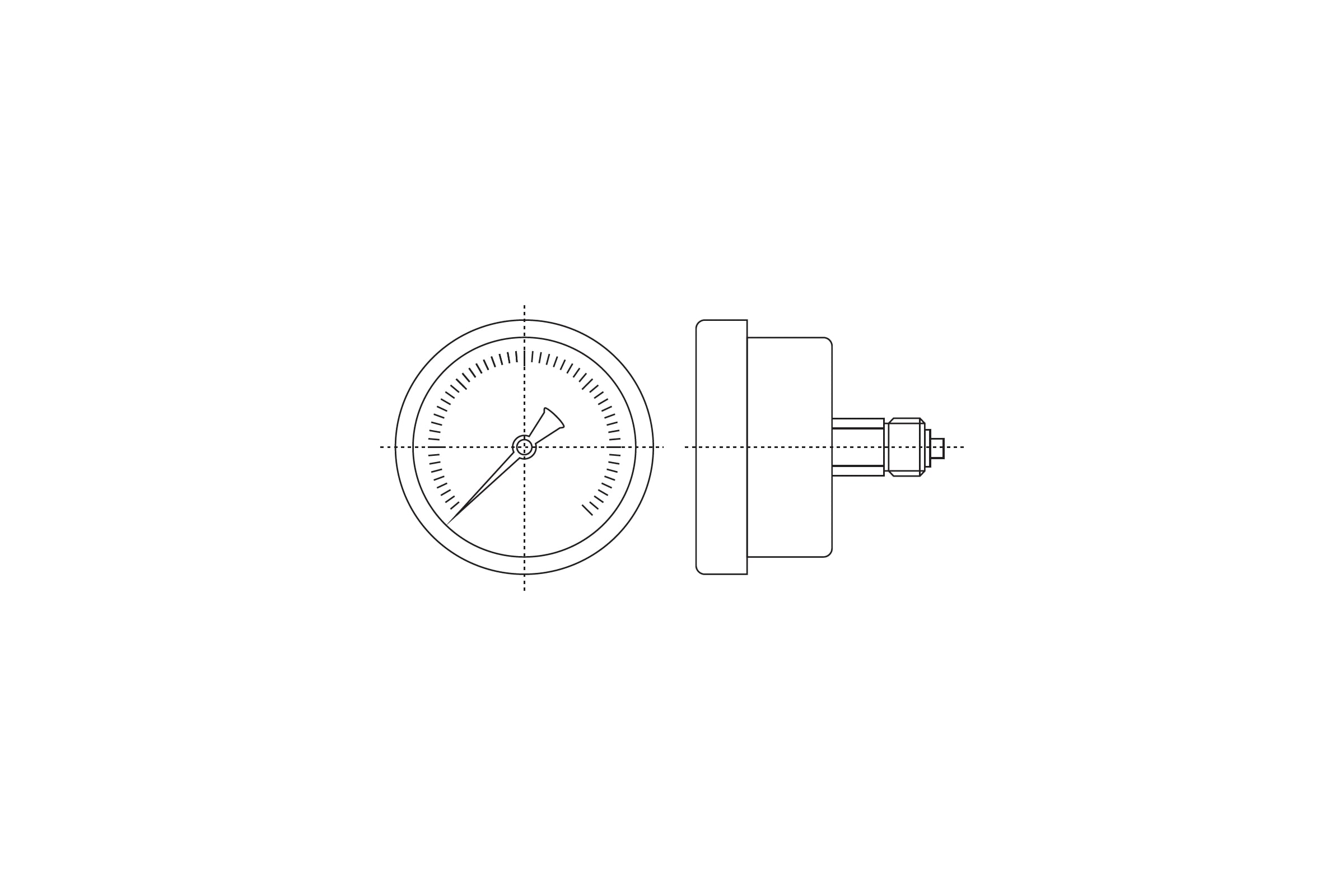 Манометр от 0 до 1 бар из нержавеющей стали, D63 мм, NPT 1/4", штуцер сзади по центру A-Flow G32-S-4N-63B-1bar — фото 3