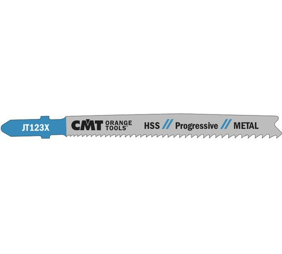 Пилки лобзиковые по металлу (100/75 мм; шаг 1.2-2.6 мм) 5 шт. CMT JT123X-5 1