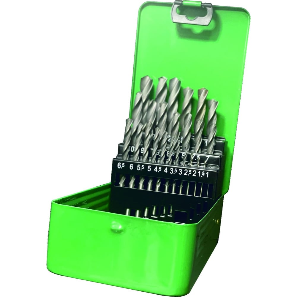 Набор сверл по металлу в металлическом кейсе Р6М5 2 шт, 1-13x0.5 мм ...