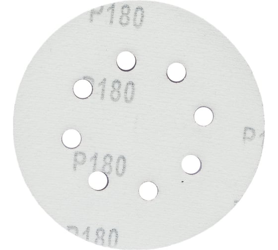 Шлифлист круглый самосцепляющийся 125 мм, Р180, 5 шт Gepard GP5001-180