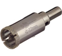 Коронка алмазная по керамике и кафелю с центрирующим сверлом TRIO-DIAMOND 22 мм 400022