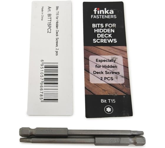 Биты для саморезов Hidden Screws 2 шт. Finka BITT15PC2