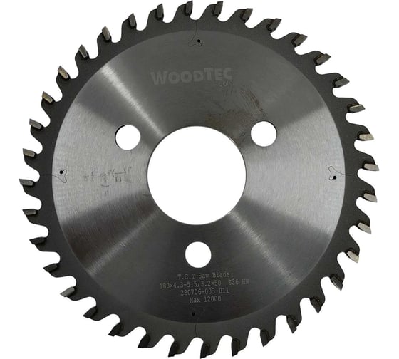 Пила подрезная коническая 180x4.3-5.5/3.2x50 мм, Z36 Woodtec ВИ 343328 1