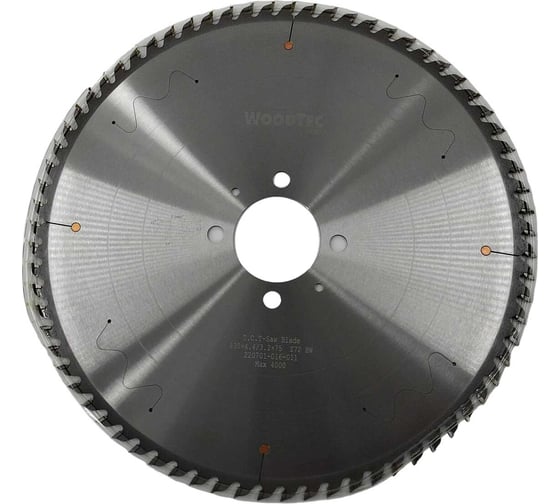 Пила дисковая для пильных центров 430x4.4/3.2x75 мм, Z72, трапеция Woodtec ВИ 337416