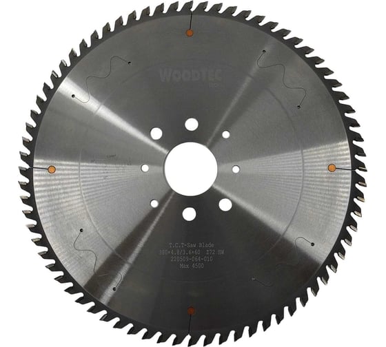 Пила дисковая для пильных центров 380x4.8/3.5x60 мм, Z72, трапеция Woodtec ВИ 337411 1