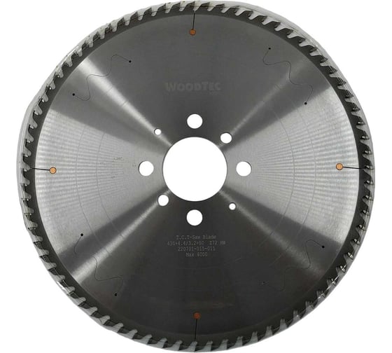 Пила дисковая для пильных центров 430x4.4/3.2x80 мм, Z72, трапеция Woodtec ВИ 337417 1